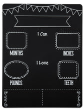 Baby Milestone Chalkboard Kit | Photo Prop | Includes 2 Chalk Markers | 13.75" x 17.5" | FREE SHIPPING