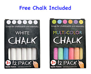 Liquid Chalk Markers - 8 Neon Colors | 24 FREE Pieces of Chalk (12 white, 12 color) | FREE SHIPPING