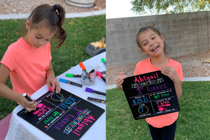 12" x 12" First Day of School Chalkboard Kit | 2-Sided | Photo Prop | Includes One Chalk Marker | FREE SHIPPING