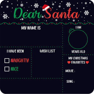 Fundraiser Carton: Dear Santa Photo Prop Chalkboard